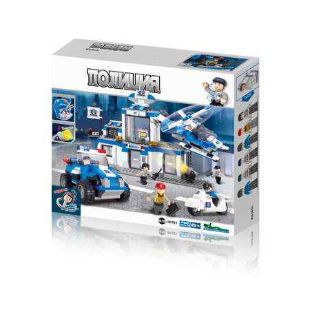 Конструктор SLUBAN Полицейский участок, свет,звук 492 дет.