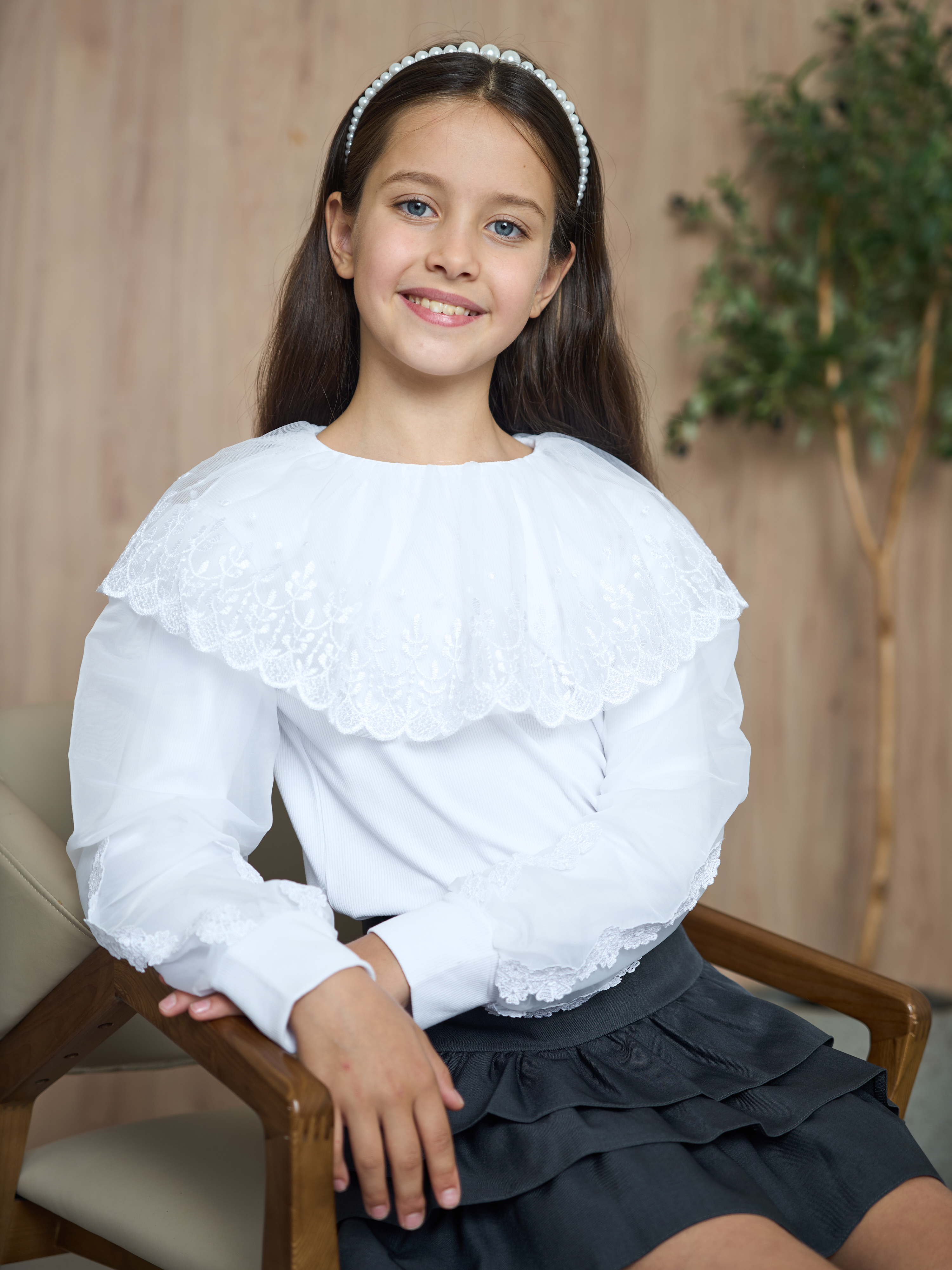 Блузка СИНЯЯ МОДА W003-G39 - фото 5