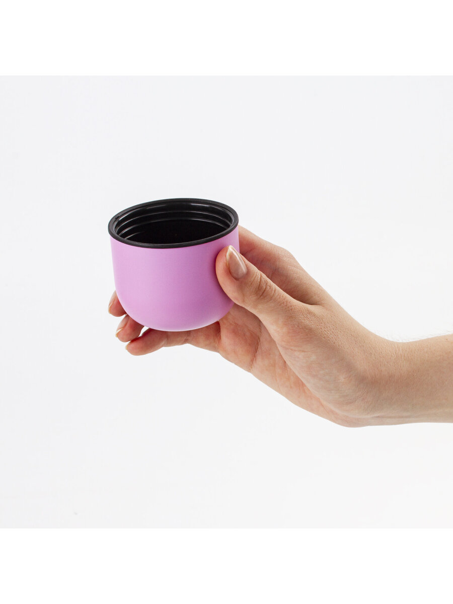 Термос Лайма классический с узким горлом 2 чашки 0.5 л нержавеющая сталь розовый - фото 16