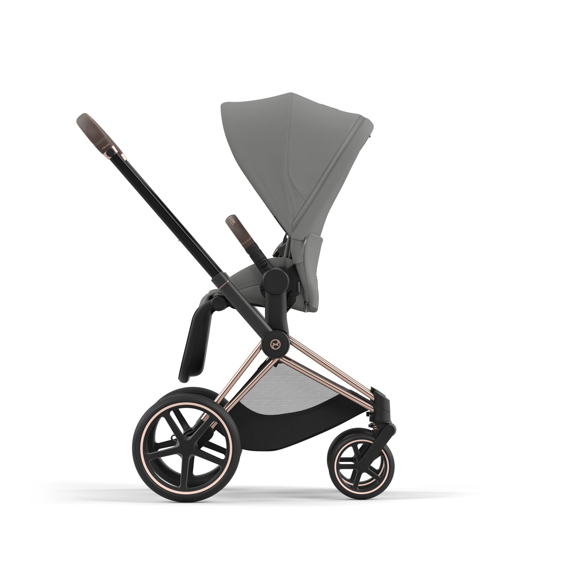 Коляска 2в1 Cybex Priam IV Rosegold серый - фото 8