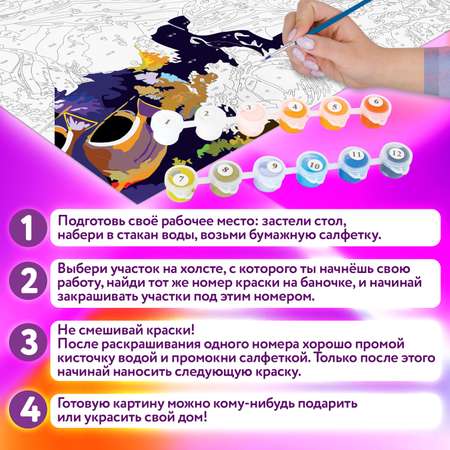 Картина по номерам Юнландия Птица в цветущем саду