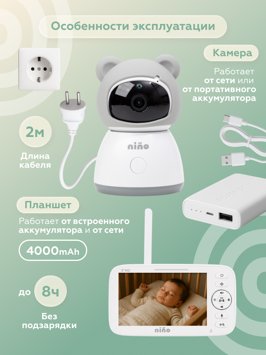 Видеоняня nino SM530Q - фото 11