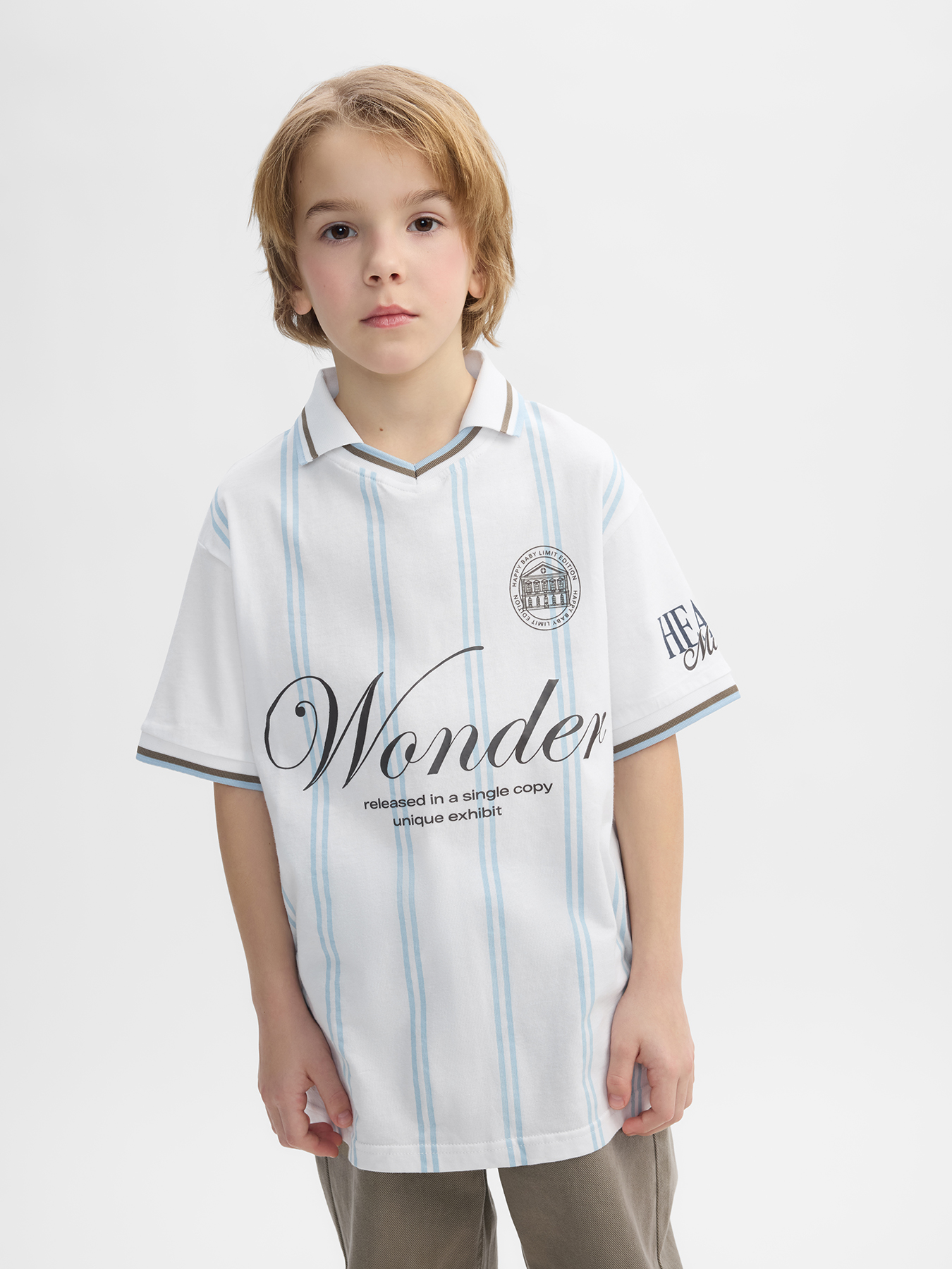 Футболка-поло Happy Baby 88297_white (stripes) - фото 1