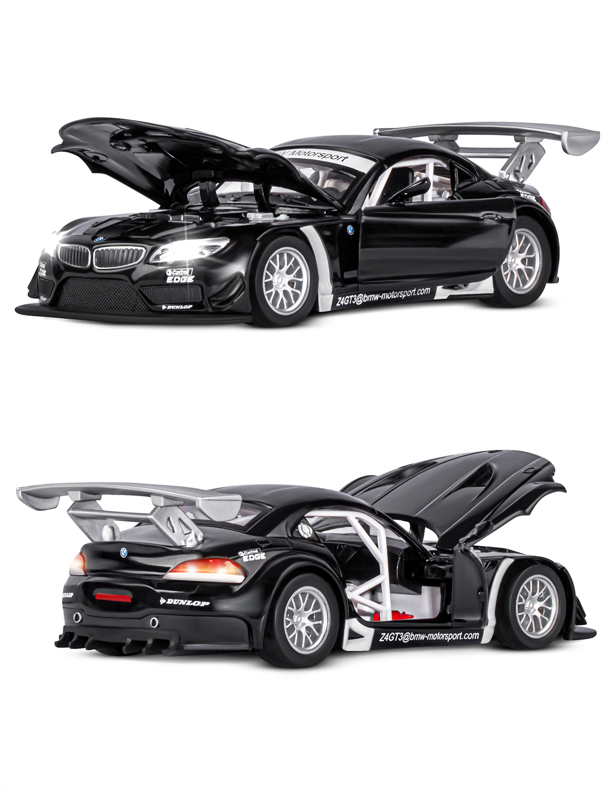 Автомобиль АВТОпанорама BMW Z4 GT3 1:32 JB1251396 - фото 8