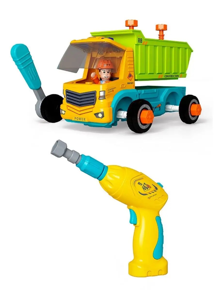 Самосвал JIALEGU TOYS Самосвал 20 см шуруповерт C22698/A1373862M-W - фото 2