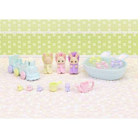 Игровой набор Sylvanian Families для купания тройняшек