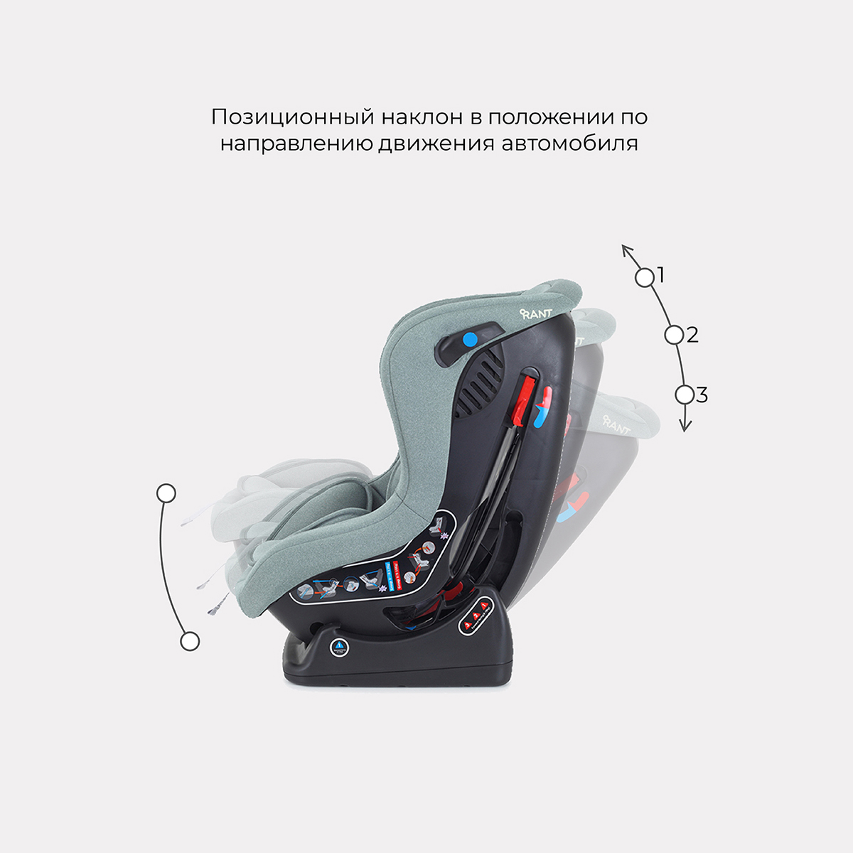 Автокресло Rant Pilot 0+/1 (0-18 кг) зеленый - фото 2