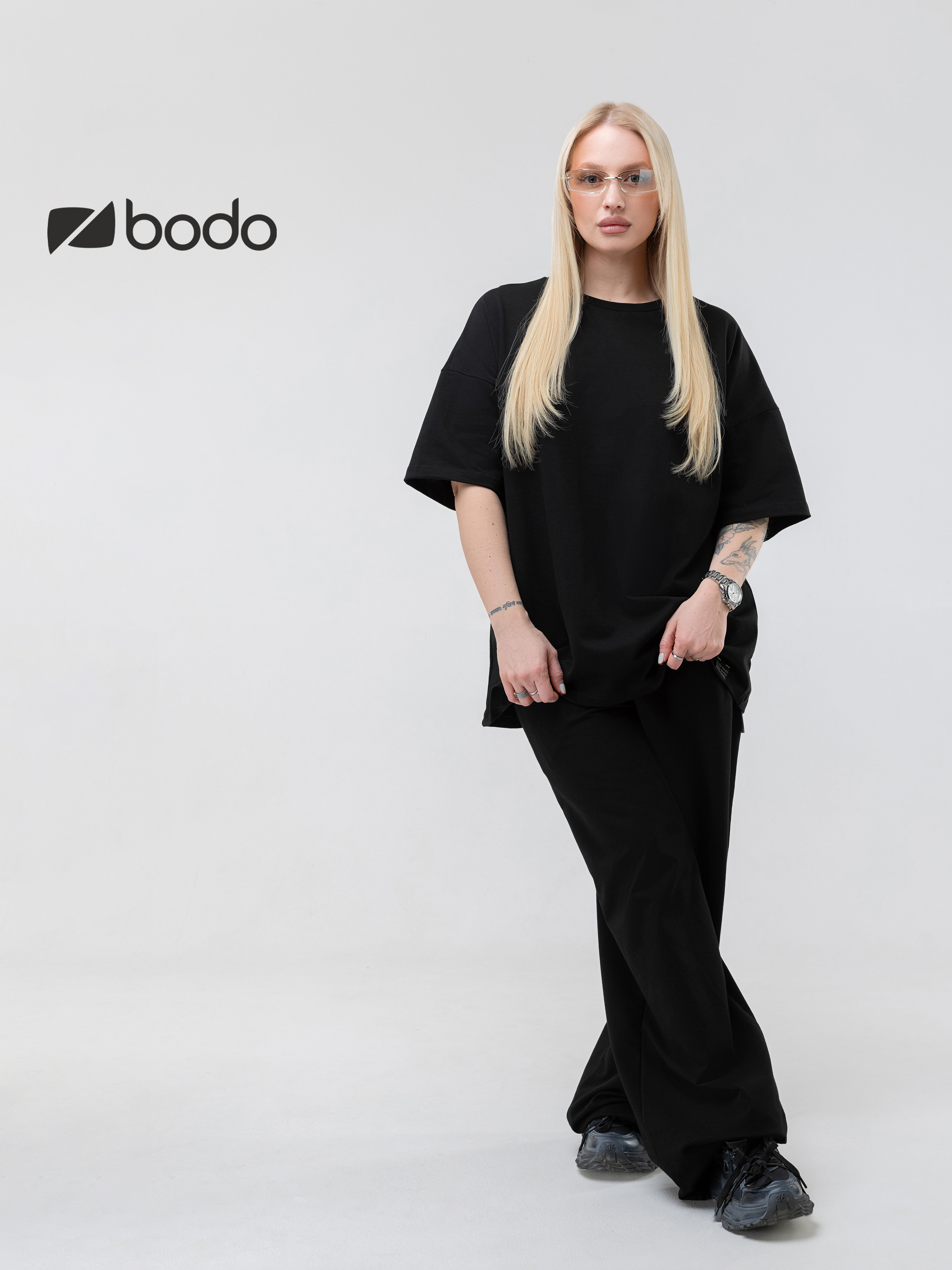 Футболка Bodo 36-138MU_черный (серый) - фото 3