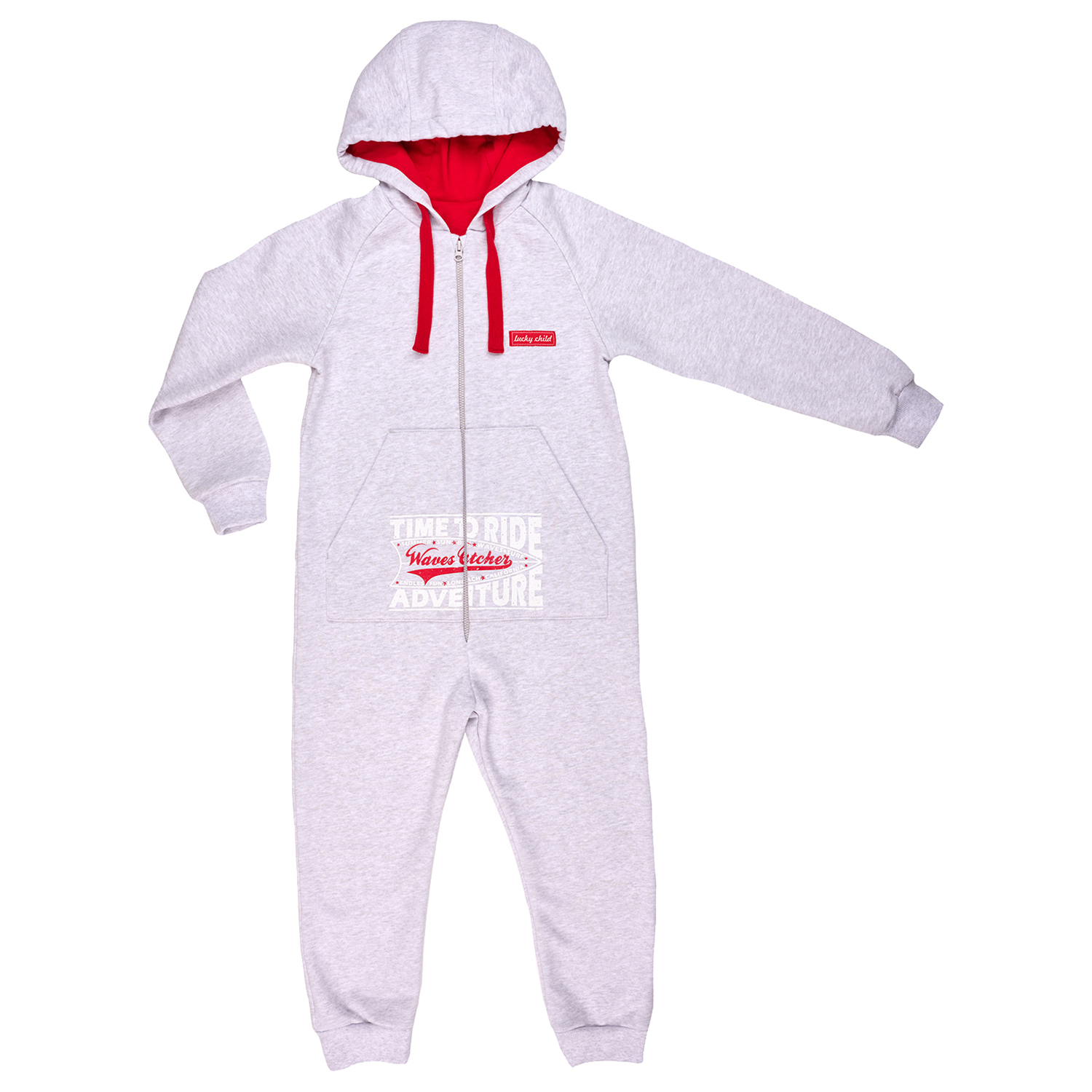 Комбинезон Lucky Child 88-30пф/0-2/светло-серый - фото 2
