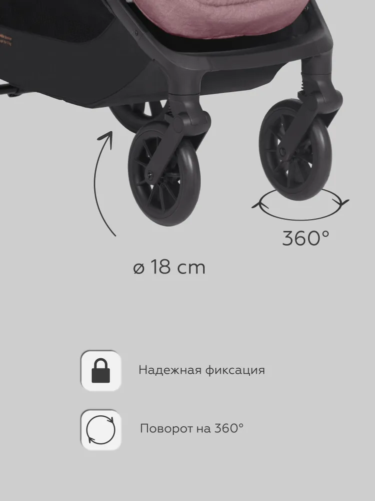 Коляска прогулочная Carrello Polo CRL-5519 розовый - фото 5