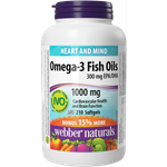 БАД Webber naturals Омега-3 рыбий жир 1000 мг 1460 мг 210 капсул