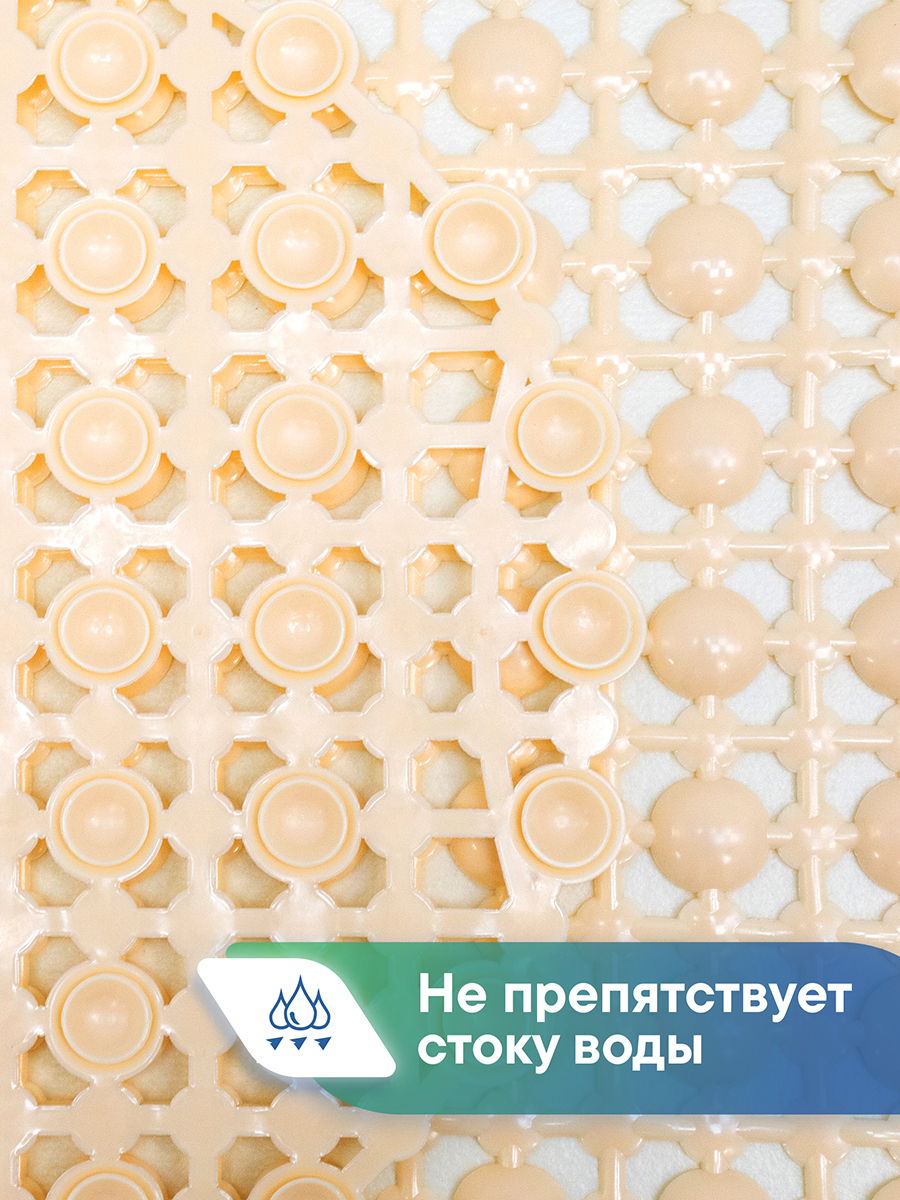 Коврик для ванной VILINA песок 36 x 65 см 1 шт. - фото 4