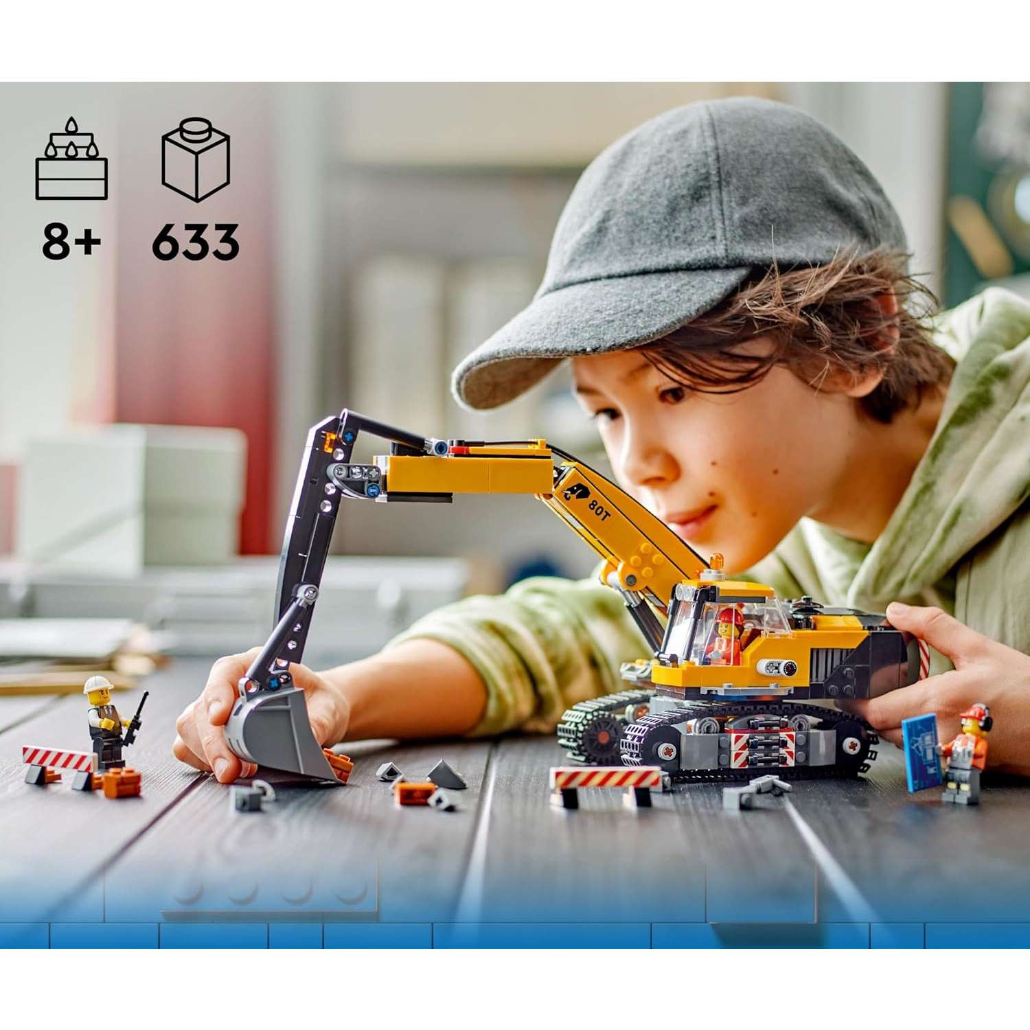 Конструктор LEGO City Желтый строительный экскаватор 633 дет. - фото 11