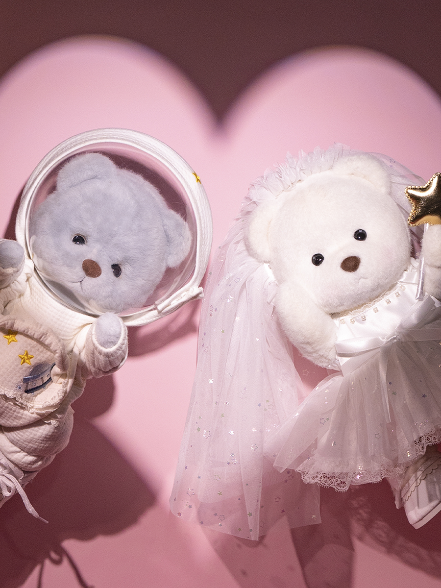 Мягкая игрушка TeddyTales Медведь Невеста Астронавта M - фото 13