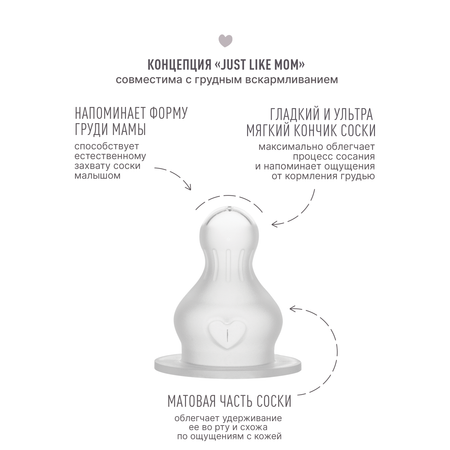 Соска BIBS Anti-Colic силикон (медленный поток) 2 шт.