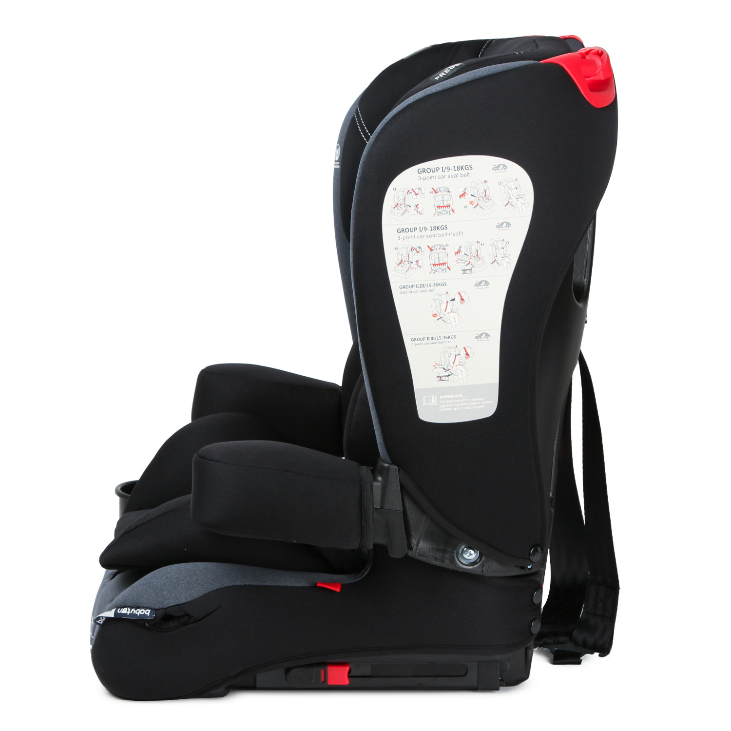Автокресло Babyton Maverick Black Isofix 1/2/3 (9-36 кг) - фото 11