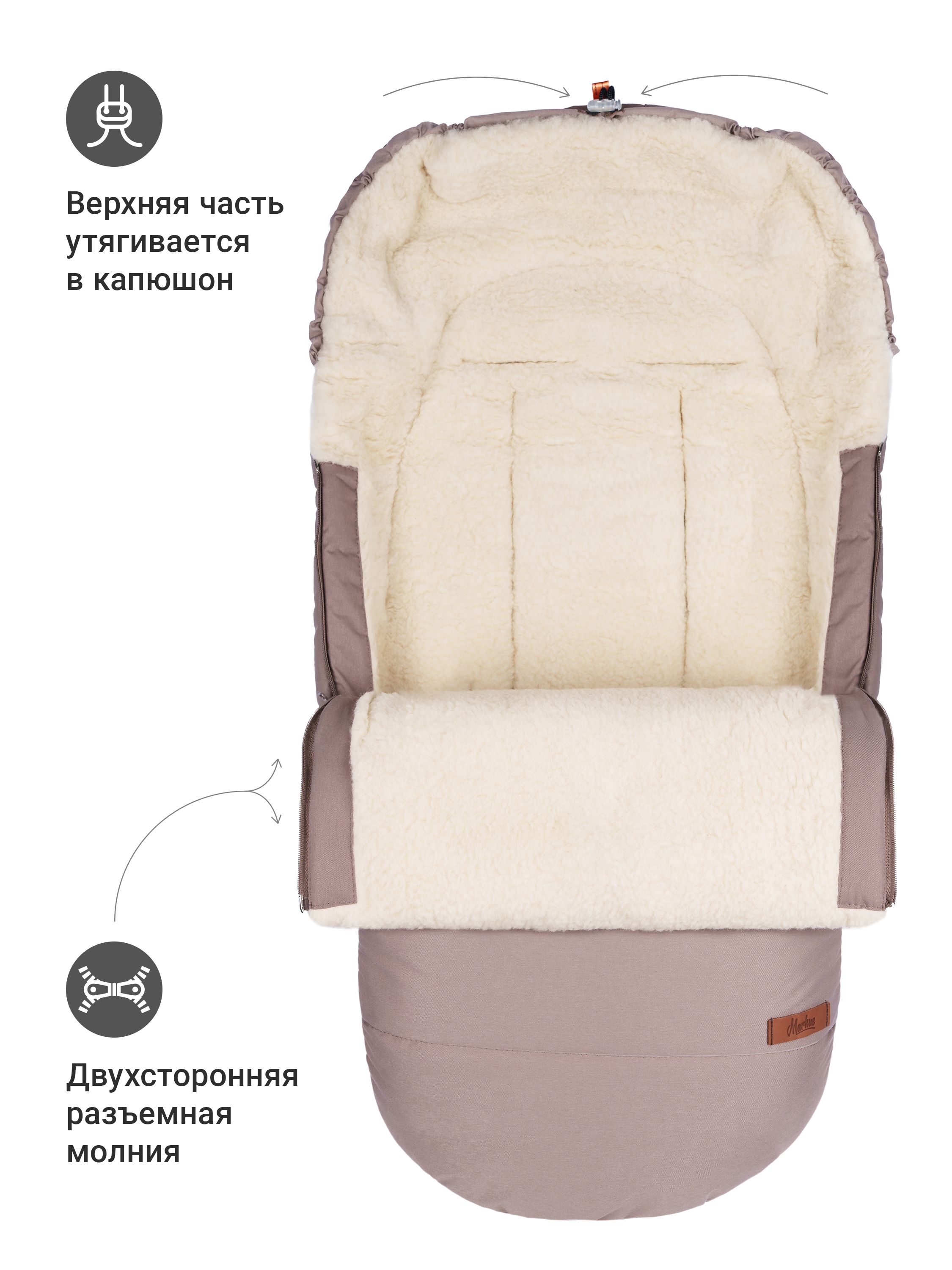 Зимний конверт в прогулочную коляску Huge Basic - фото 3