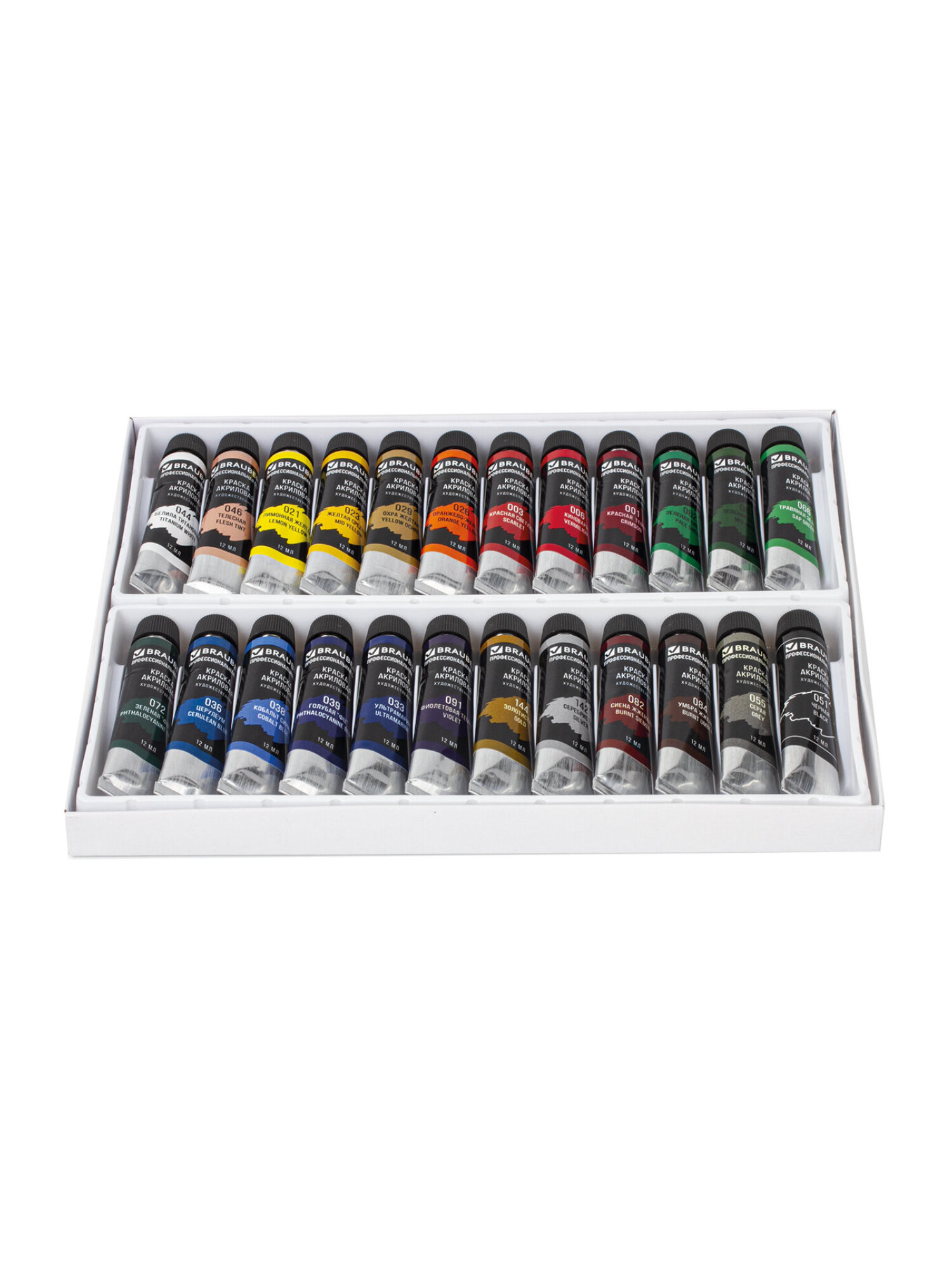 Краски акриловые Brauberg 24 цв. - фото 12
