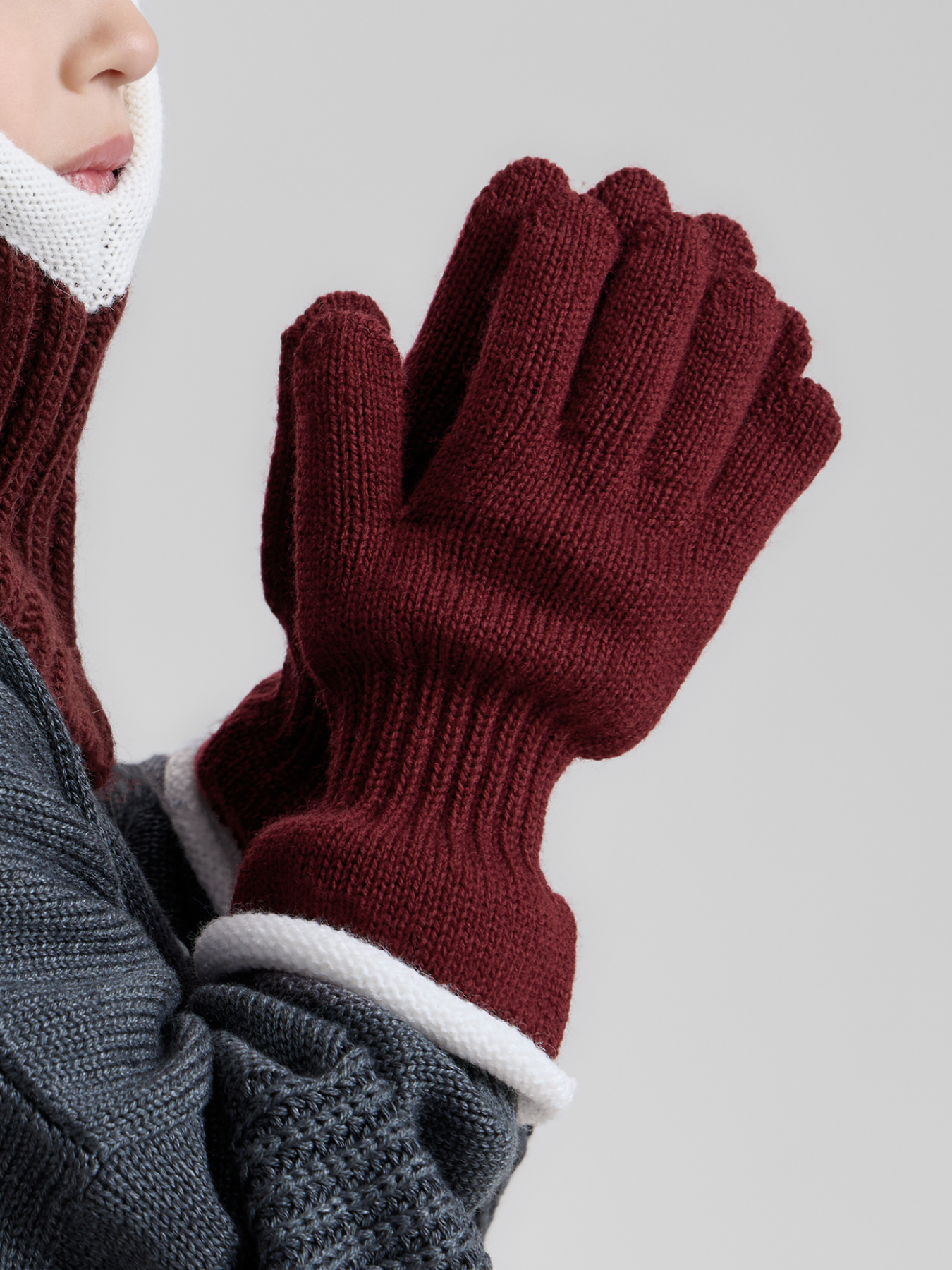 Перчатки Happy Baby 89163-0_burgundy - фото 1