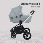 Коляска 3в1 MOWbaby Zoom new 3в1, silver green tea зеленый