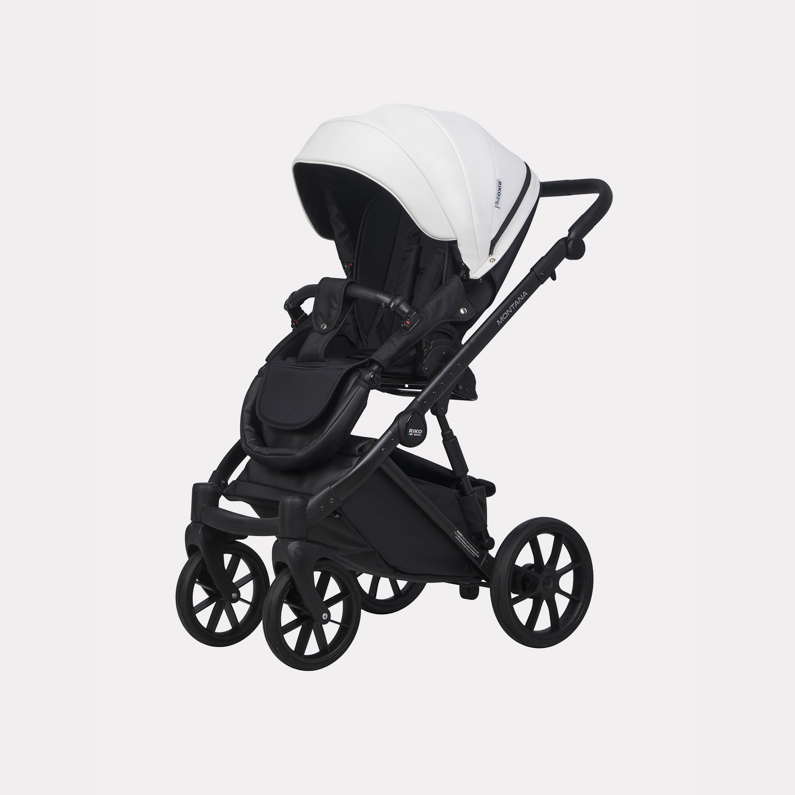 Коляска 3в1 Riko Basic Montana Ecco белый - фото 4