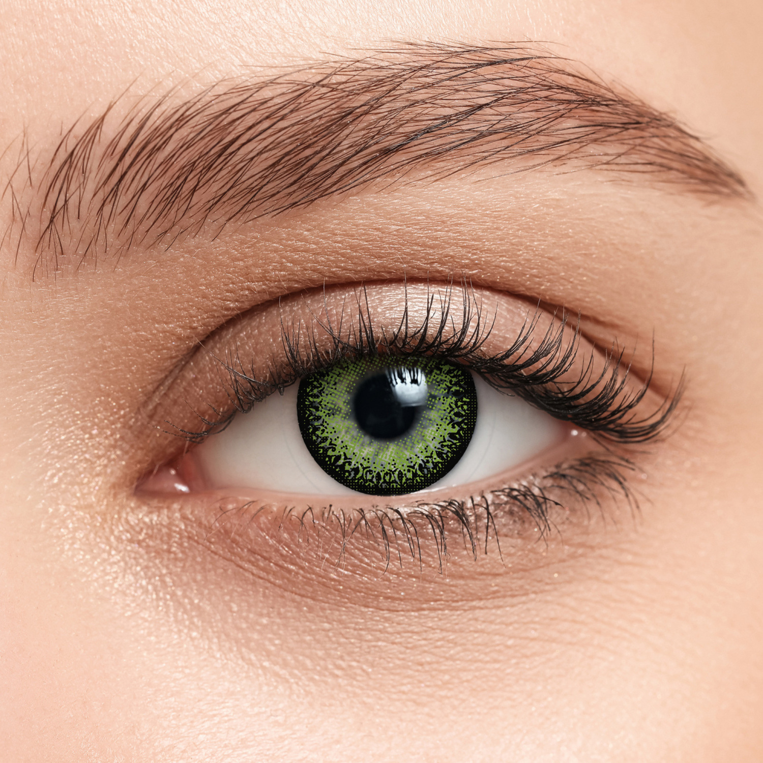 Контактные линзы ILLUSION fashion adonis green на 1 месяц -0.00/14.5/8.6 2 шт. - фото 2