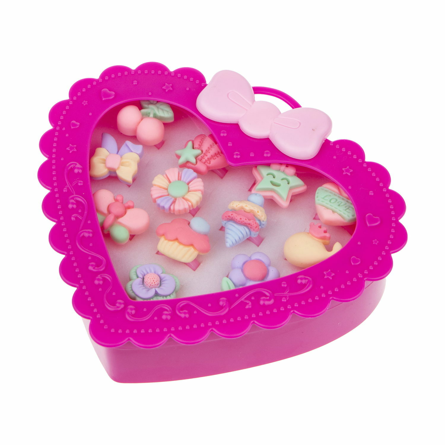Набор бижутерии 1TOY Sweet heart Bijou 12 колец пастельные тона Т21033-2 - фото 1