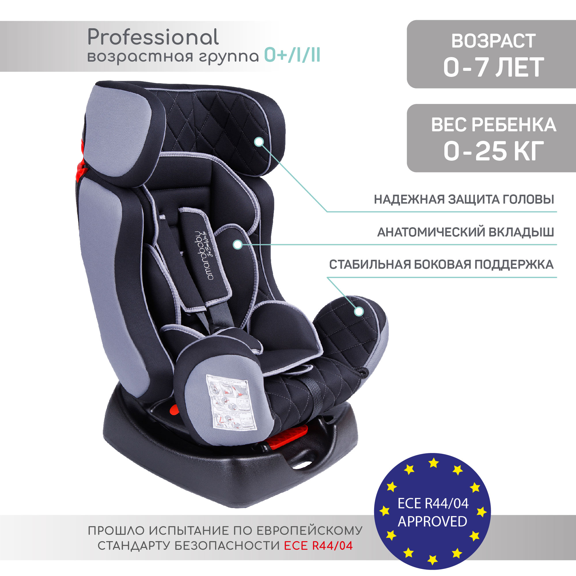 Автокресло Amarobaby 0+/1/2 (0-25 кг) - фото 2