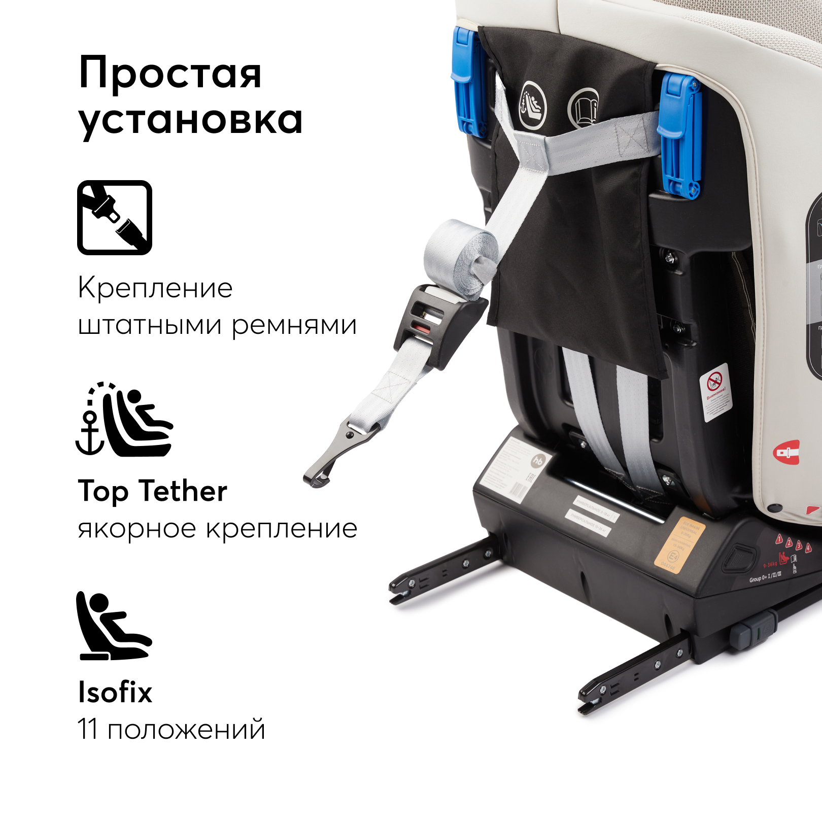 Автокресло Happy Baby Orex Isofix 0+/1/2/3 (0-36 кг) - фото 9