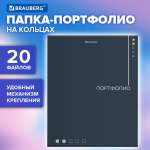 Портфолио школьника Brauberg папка А4 на кольцах 20 файлов для девочки и мальчика