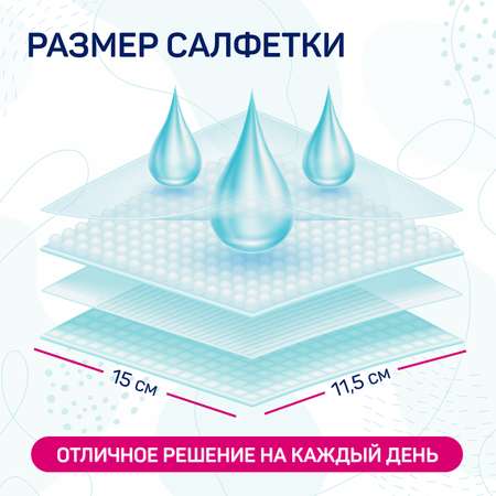 Влажные салфетки AURA антибактериальные 3 упак. 220 шт.