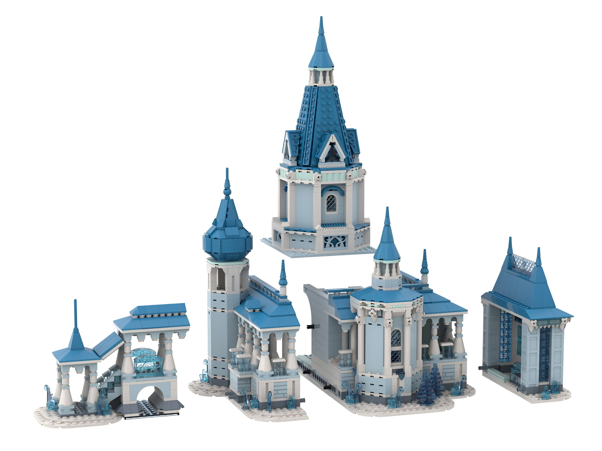 Конструктор brick labs Терем Морозко из мини-блоков 2188 дет. - фото 6