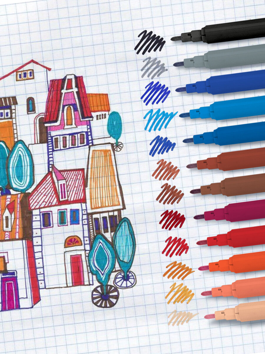 Фломастеры Brauberg 24 шт. - фото 3