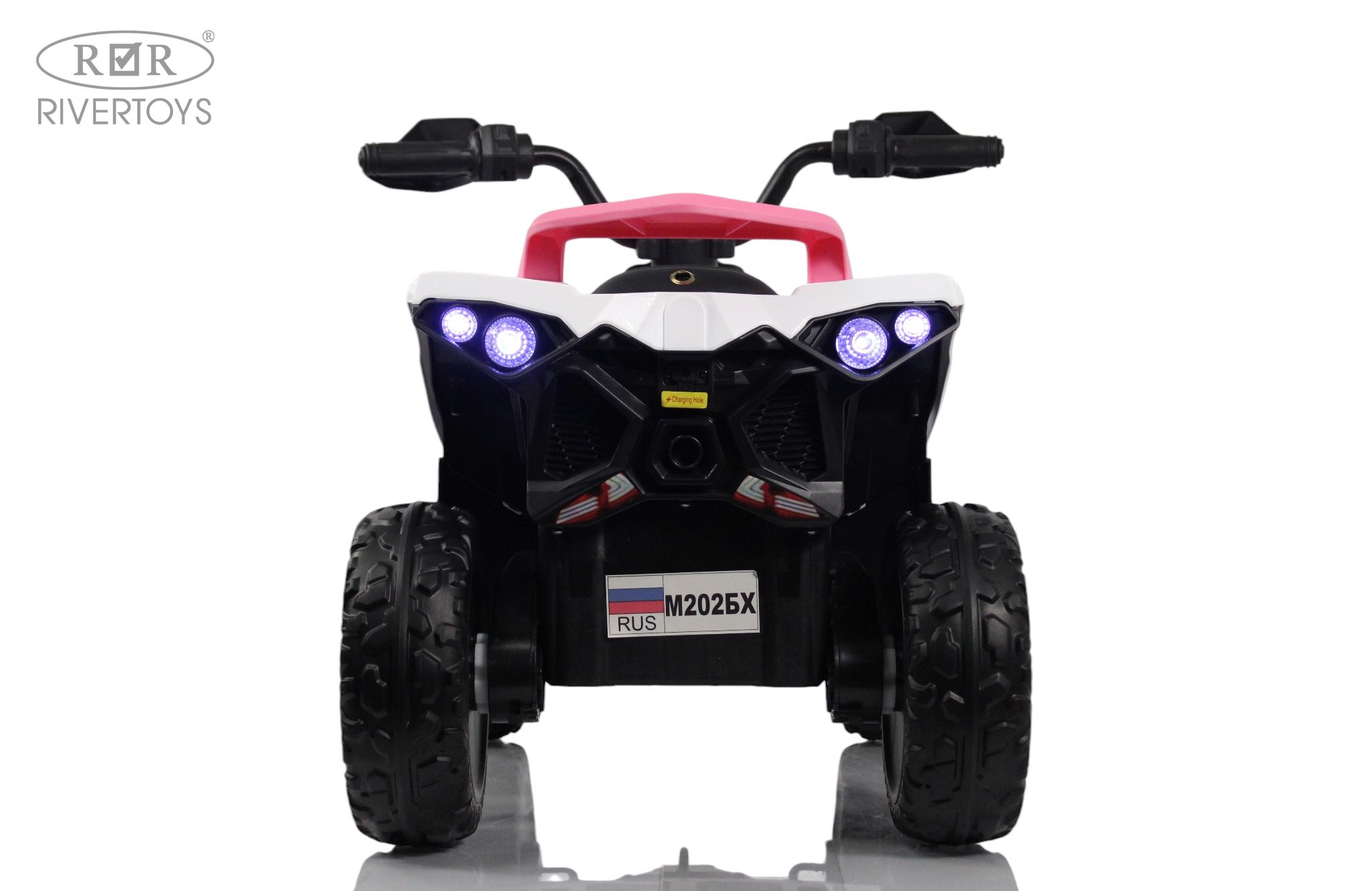 Электромобиль RIVERTOYS М202БХ-PINK С пультом ДУ - фото 4