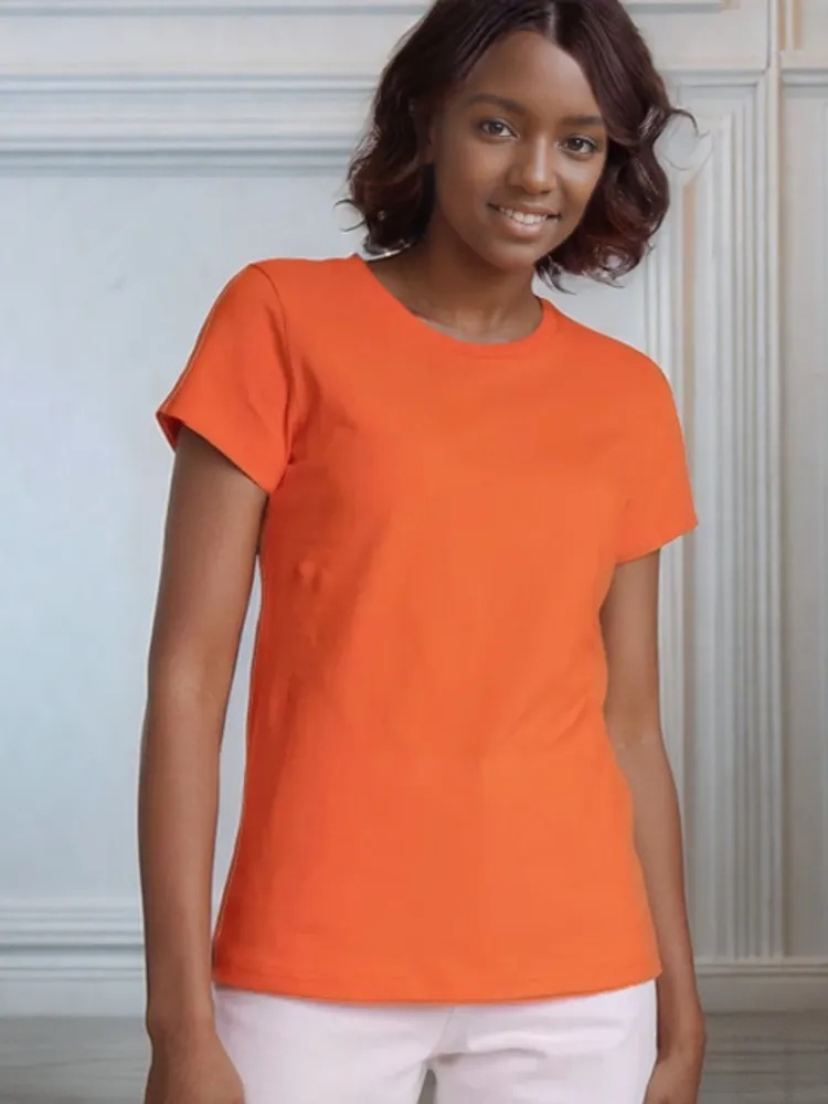 Футболка UZCOTTON W-F/Оранжевая - фото 1