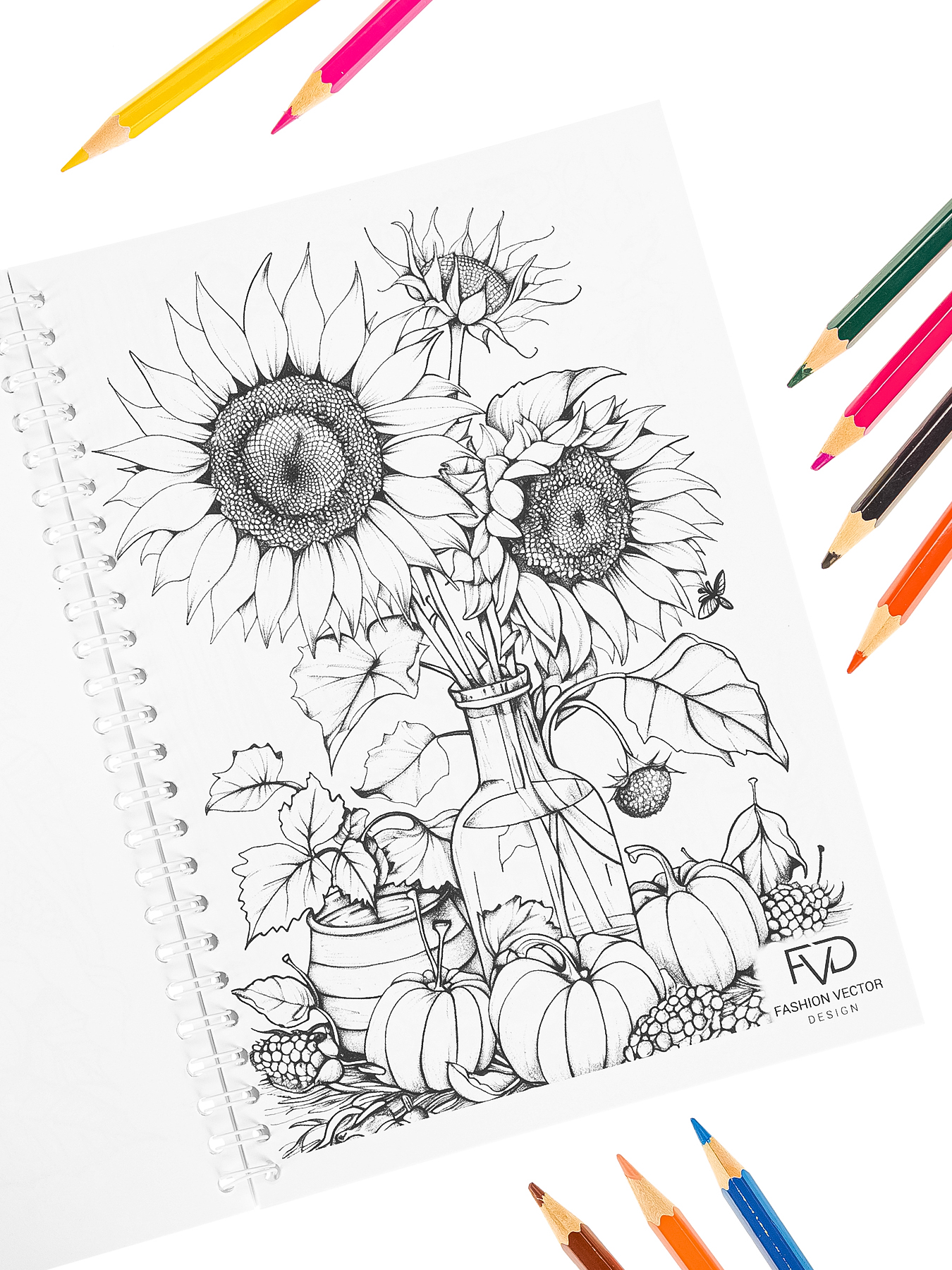 Раскраска Антистресс Fashion Vector Design А5 30 листов Урожай - фото 5