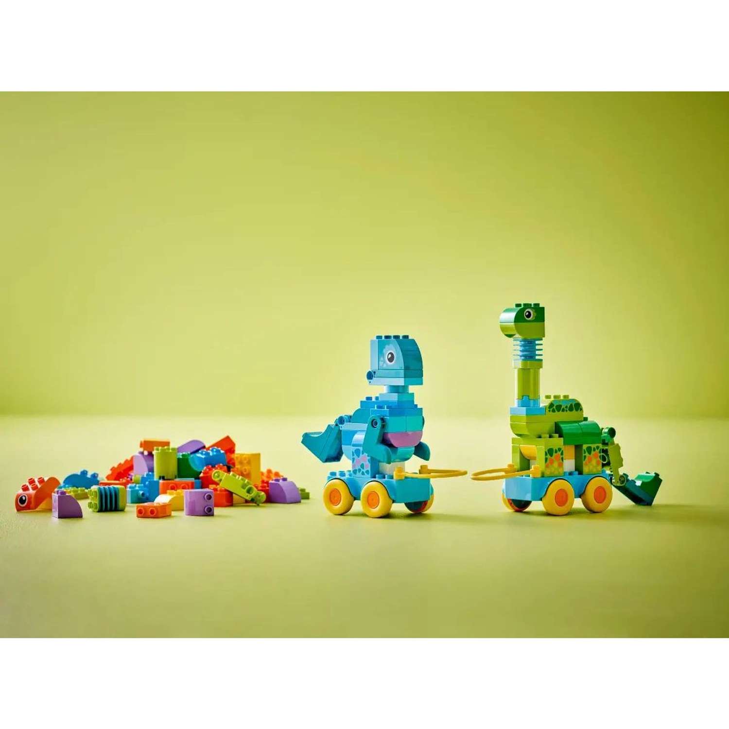 Конструктор LEGO DUPLO 3 в 1 Динозавр на колесах блочный - фото 7