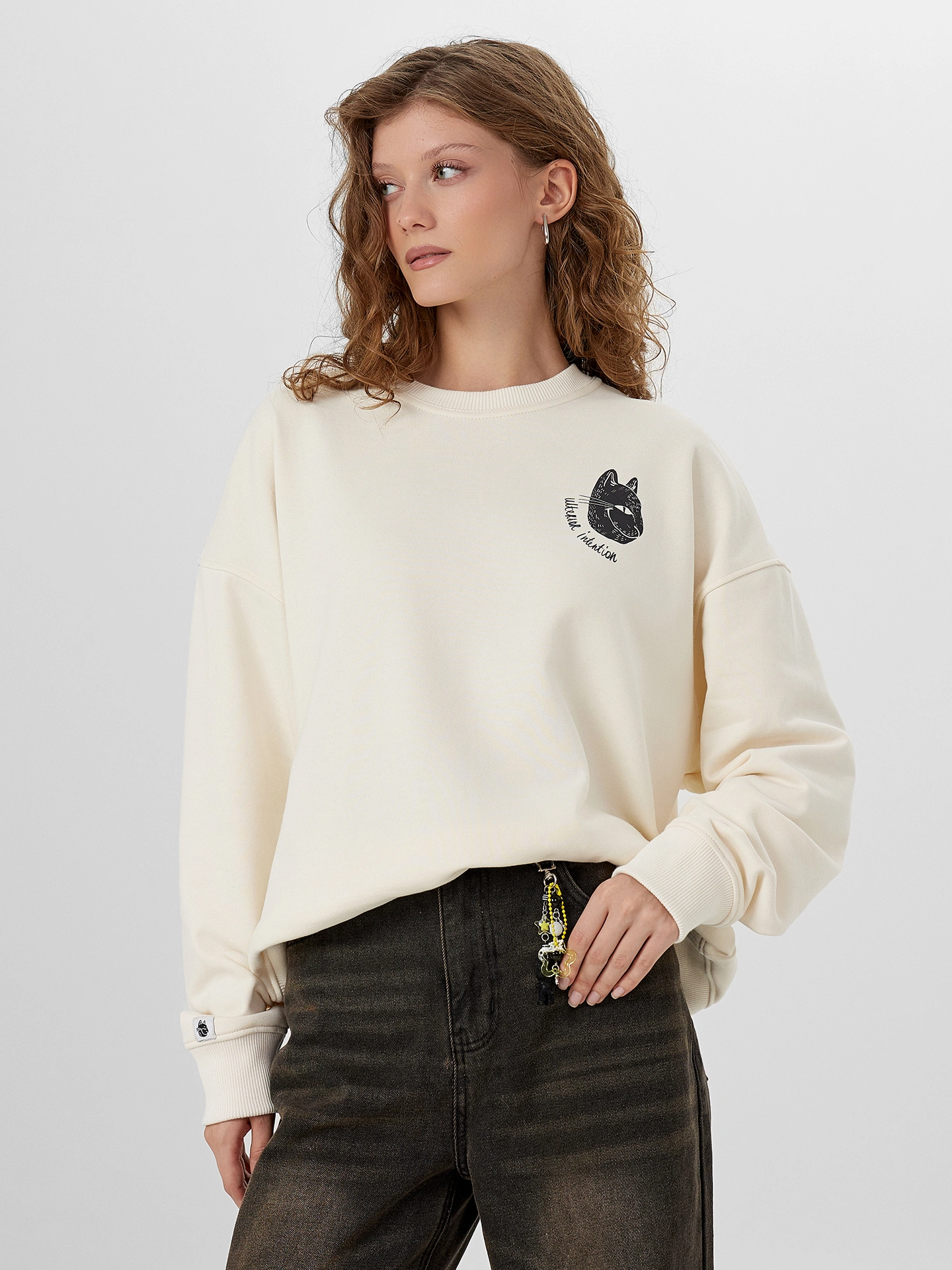 Свитшот Mark Formelle (Марк Формэль) 122813/1/молочный +печать2 - фото 7