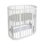 Детская кроватка Ingo Simple S-01 7 в 1 белый белый, поперечный маятник