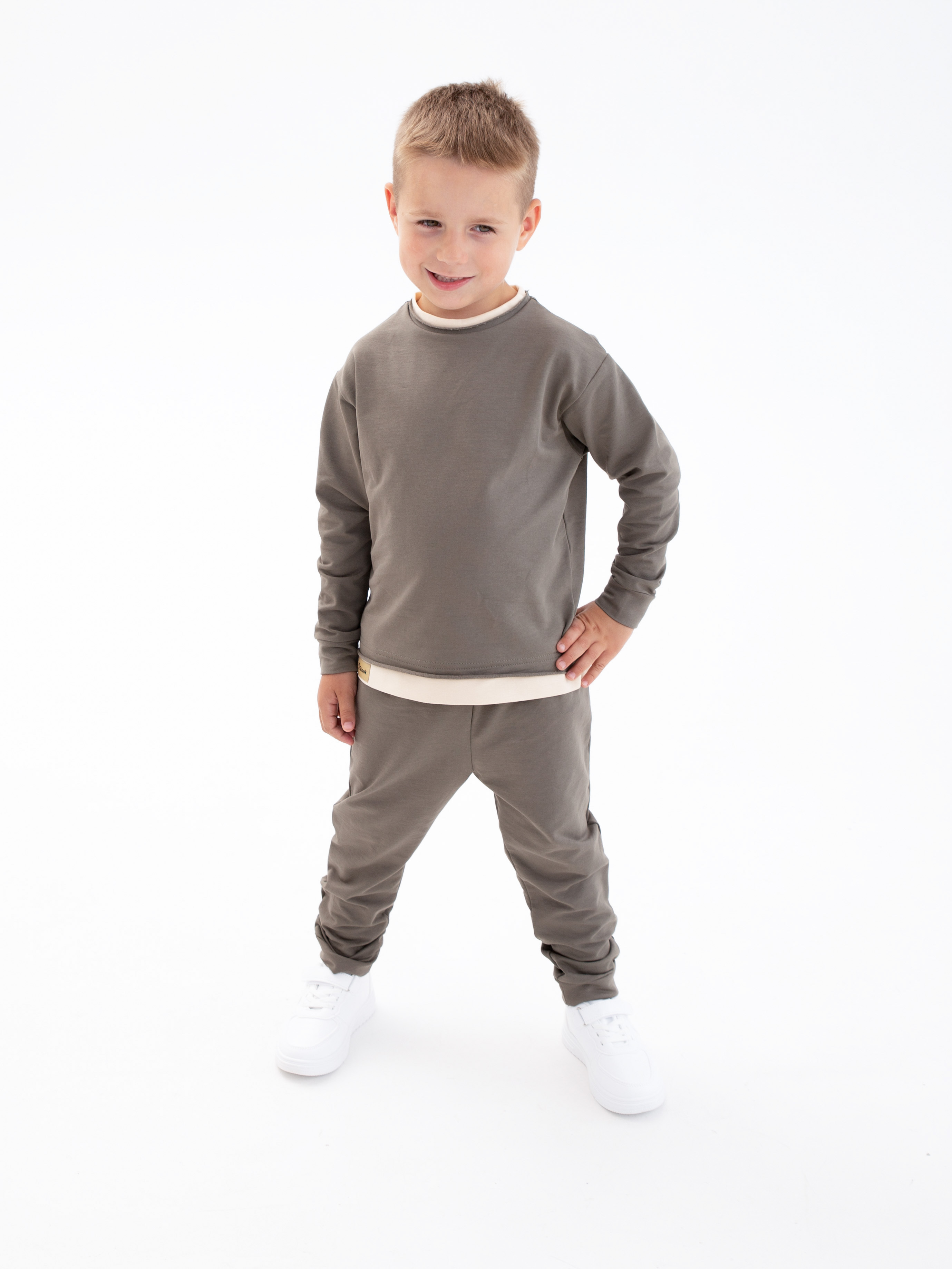 Свитшот и брюки G.look 2024КФ2х-хаки - фото 1