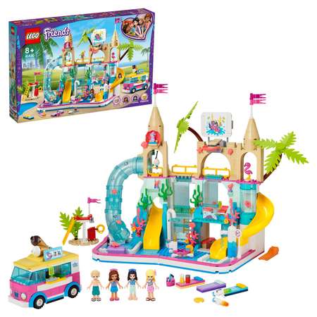 Конструктор LEGO Friends Летний аквапарк блочный