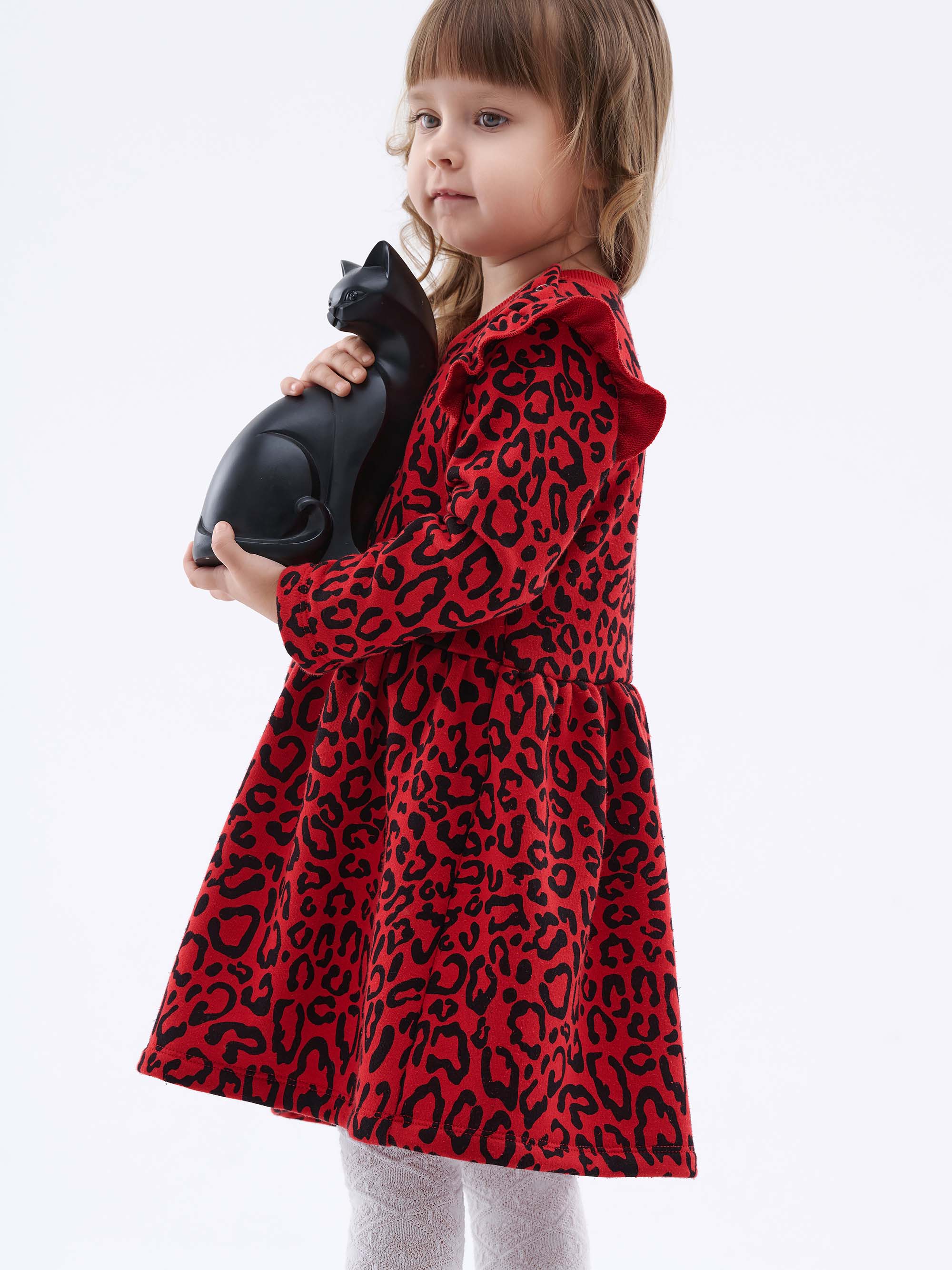 Платье КрутышОк Т-007 красный леопард - фото 5