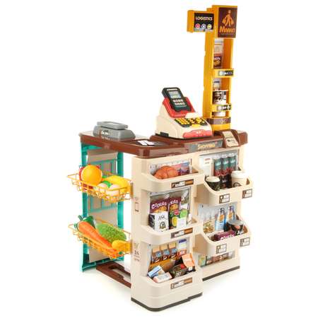 Игровой набор Veld Co касса, прилавок, продукты, тележки и корзинки
