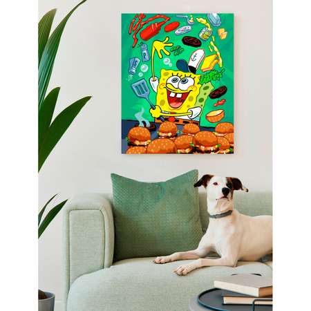 Картина по номерам Art on Canvas Губка Боб на кухне в ассортименте
