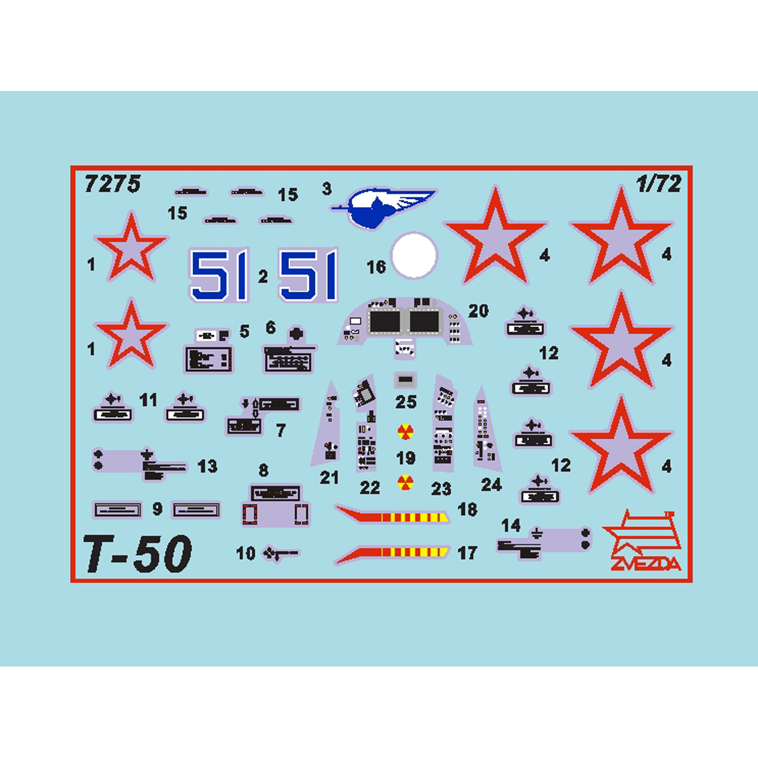 Сборная модель Звезда Самолет СУ-50 7275 - фото 6