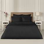 Постельное белье Arya Home Collection 2 спальное Евро 200x220 VIP страйп сатин