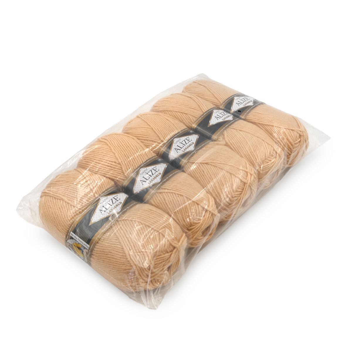 Пряжа Alize полушерстяная мягкая тонкая теплая Lanagold 100 гр 240 м 5 мотков 680 медовый - фото 8