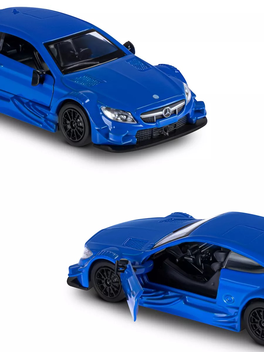 Автомобиль АВТОпанорама Mercedes AMG C 63 DTM 1:42 синий JB1200180 - фото 8