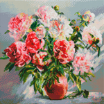 Алмазная мозаика Белоснежка Пионы