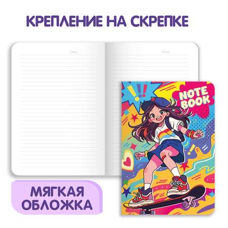 Блокнот Проф-Пресс в линию А5. 4шт Аниме Notebook 40 лист.